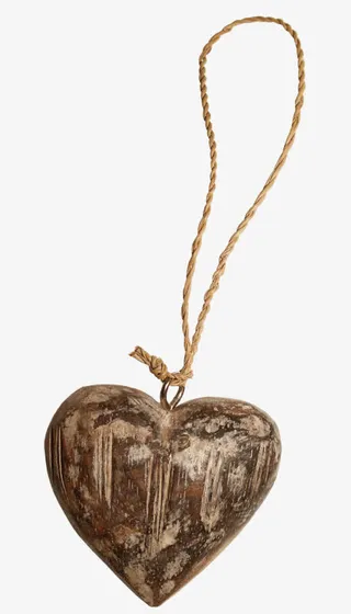 木质心形挂件免抠