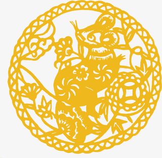 十二生肖剪纸素材免抠