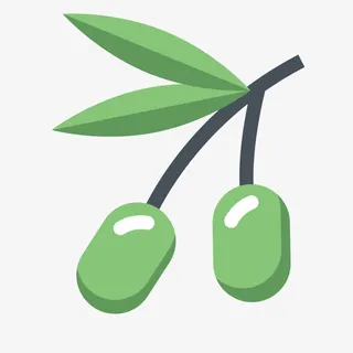 矢量杨梅树枝免抠