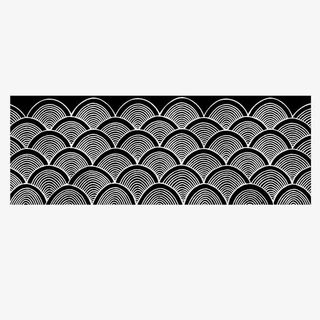 矢量海浪纹理黑色鱼鳞状免抠