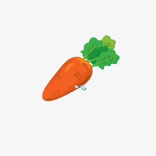 新鲜可爱手绘卡通红萝卜免抠