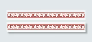 中式红色简约回形纹分割线免抠