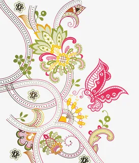 古典 古典花纹 蝴蝶 花边 花免抠