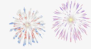 多色好看烟花免抠