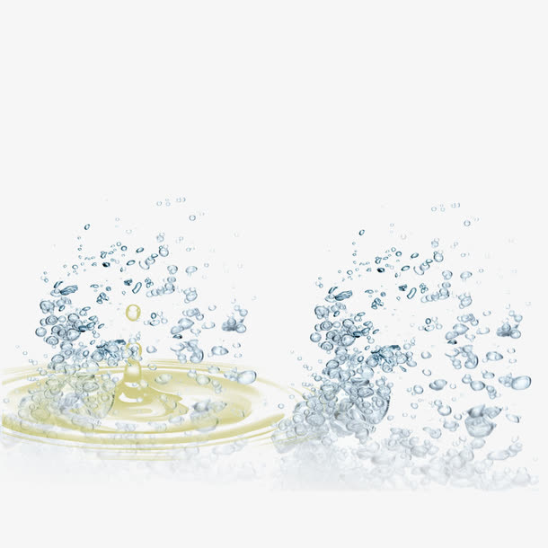 浪漫水珠与漩涡免抠