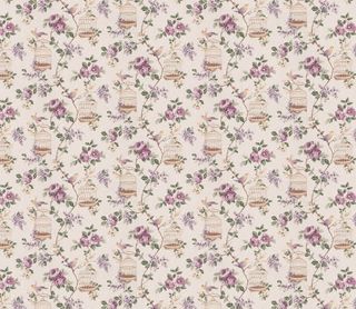 紫色花朵鸟笼背景