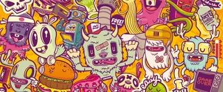 炫彩卡通背景图高清