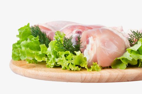 砧板上的新鲜食材免抠