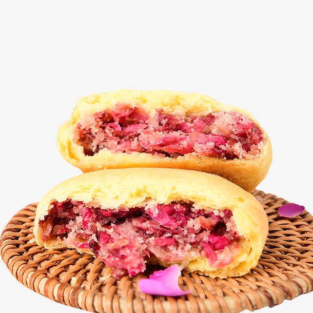 竹藤上的鲜花饼免抠