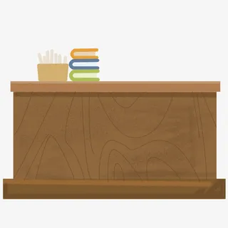 课室教师讲台免抠
