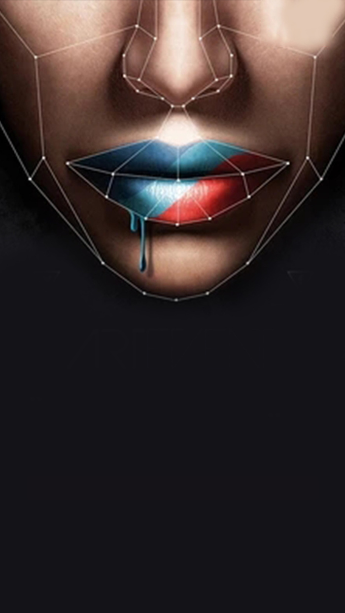 科技感脸部线条H5背景素材高清