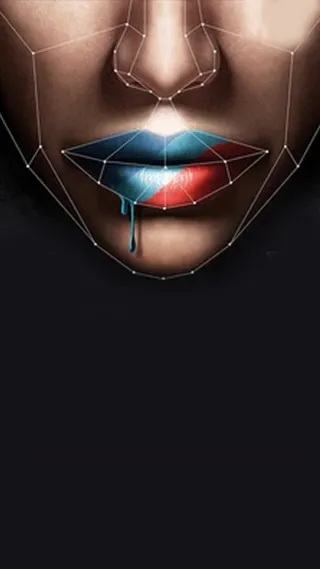 科技感脸部线条H5背景素材高清