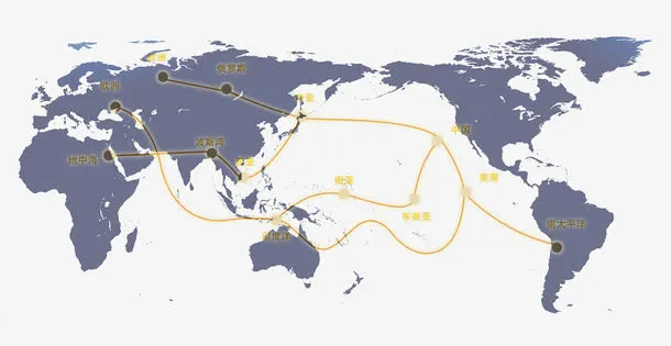 丝绸之路线路图免抠素材免抠