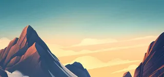 手绘山林风景旅游背景高清