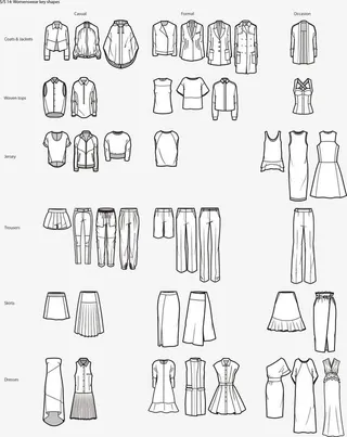 矢量衬衫外套版型免抠