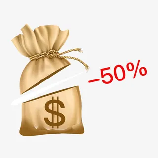 拆红包打五折网店促销免抠