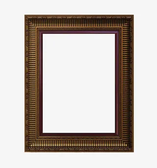 欧式复古纹理相框免抠