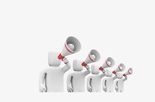 拿着喇叭的人免抠