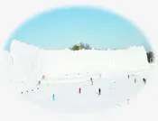 暖冬户外美景雕塑冰雕免抠