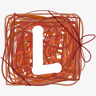 卡通手绘圆圈字母L免抠