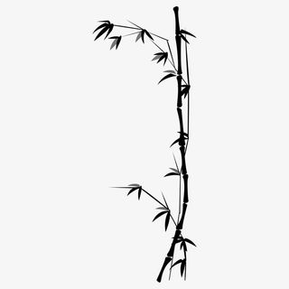 水墨竹叶免抠图标元素