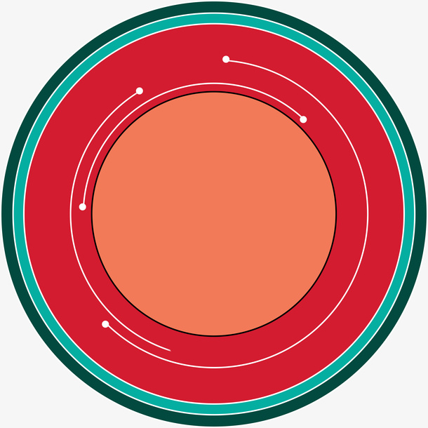 彩色圆形图案圆形底盘免抠漂浮几何图元素