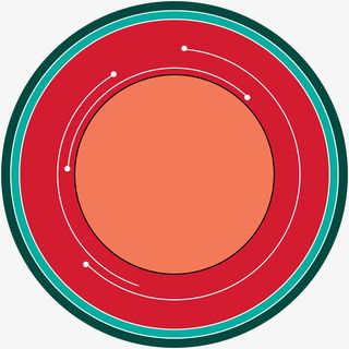 彩色圆形图案圆形底盘免抠漂浮几何图元素