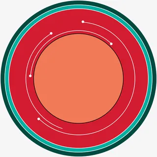 彩色圆形图案圆形底盘免抠漂浮几何图元素
