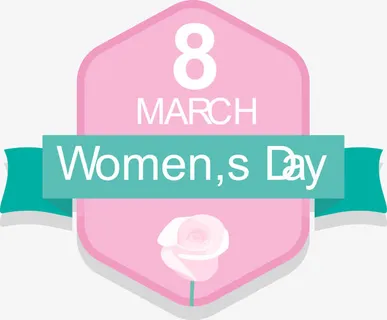 三八妇女节海报标签设计免抠