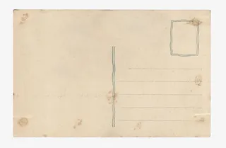 手绘名信片背面免抠