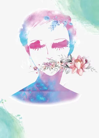 护肤品美女背景