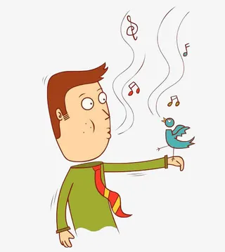 小人与鸟儿一起唱歌免抠