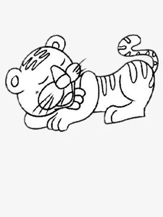 贪睡的小老虎免抠