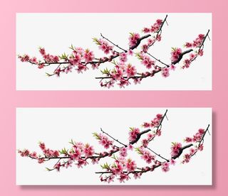 桃花高清免抠素材免抠动植物植物元素