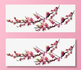 桃花高清免抠素材免抠动植物植物元素