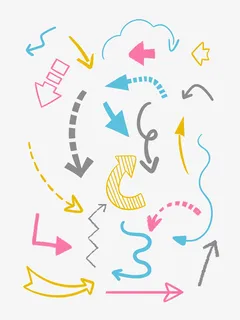 箭头爱心简笔画免抠