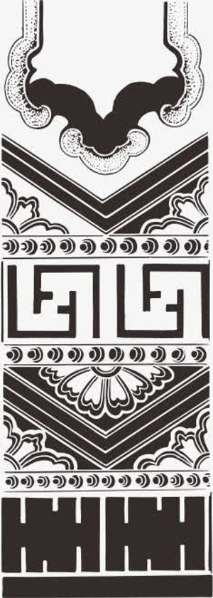 中国传统花纹免抠