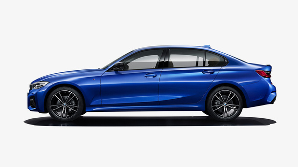 宝马  BMW3系   豪车 蓝色免抠