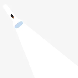 扁平插图手绘手电光线免抠