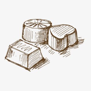 线条巧克力块免抠
