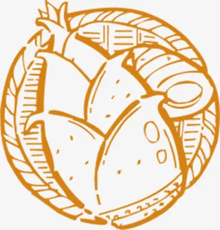 手绘褐色线条卡通竹笋插画免抠