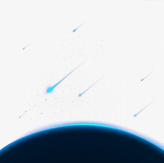 坠落的蓝色流星免抠