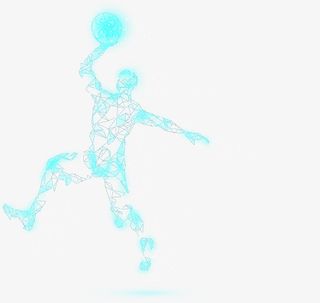 科技风格运动篮球免抠