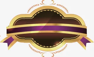 金色标签免抠