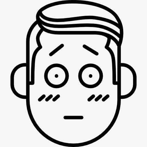 混乱的男孩脸图标免抠