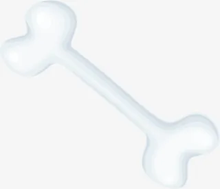 蓝色卡通骨头免抠