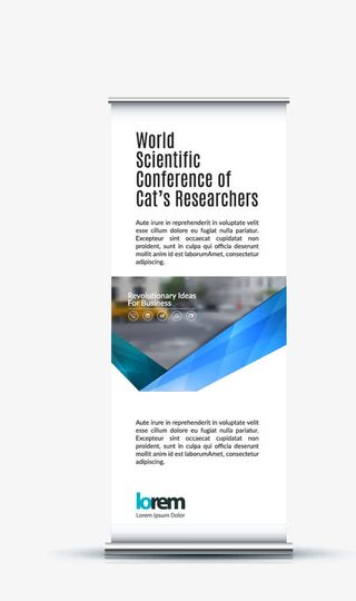 商务图表展架免抠