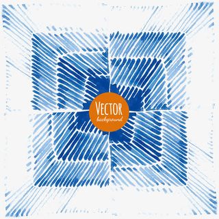 蓝色水墨斜纹免抠