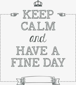 保持冷静和好心情文件虚线边框免抠