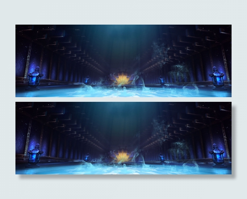 梦幻云海欧式建筑banner高清